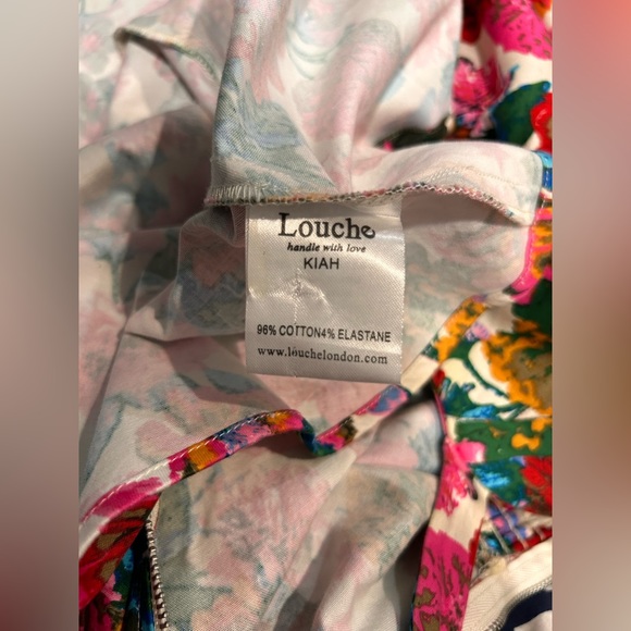 Louche “Kiah” floral dress size small- smocked and sleeveless and soft - Picture 5 of 7